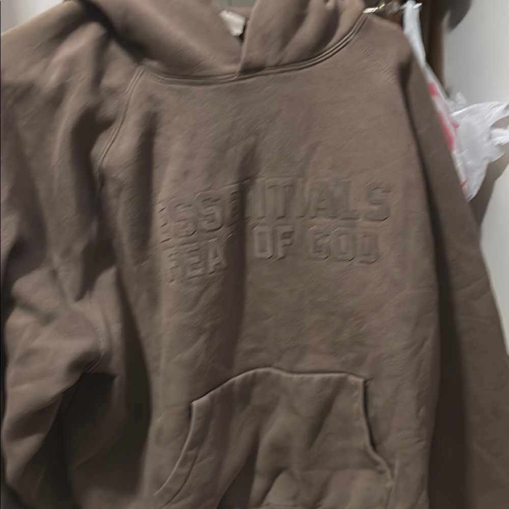 Fear of God Essentials Brown Hoodie